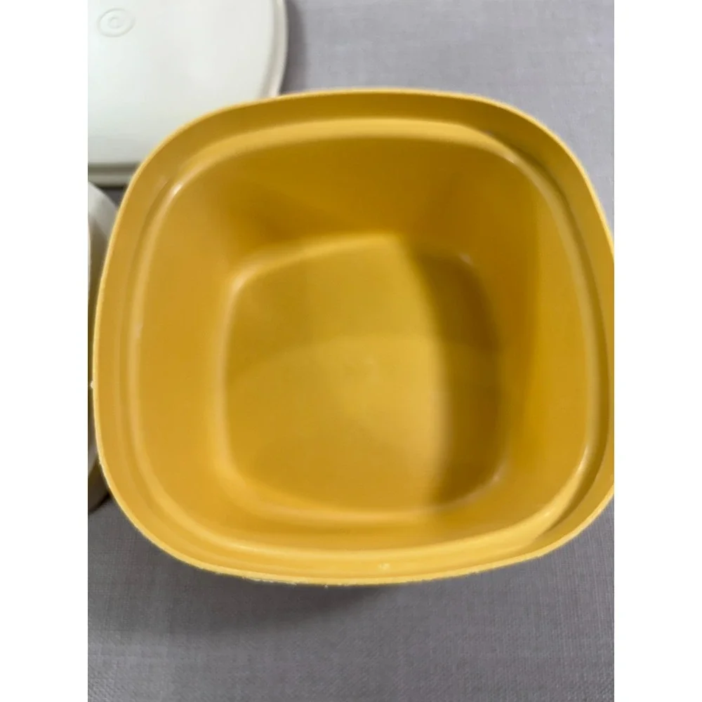 Vintage Tupperware Large Vegetable Steamer Cooker 3 Piece Mustard